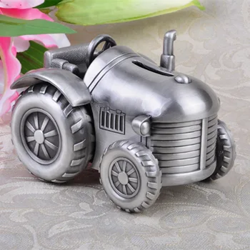 

Metal Creative Art Craft Home Decoration Antique Tractor Design Coins Bank Money Box Piggy Bank Vintage Decor Desktop Ornaments