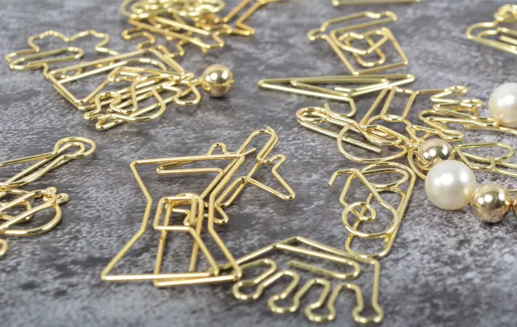 30 зажимов/упаковка креативные золотые скрепки декоративные самолет Фламинго кости скрепки для бумаги необычной формы металлические мини зажимы