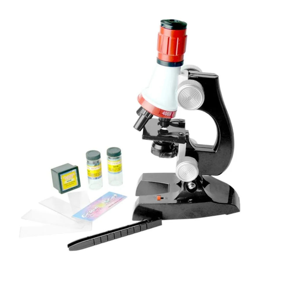 Microscope Kit LED 1200X Science Educational Toy Gift Magnification for Kids