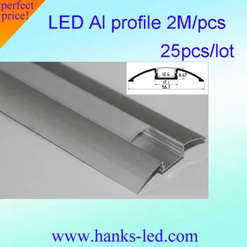 

25pcsx2m Aluminum led channel;Aluminum channel led for Aluminium profile led strip