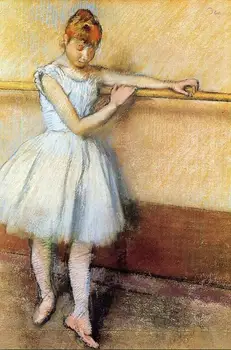 

High quality Oil painting Canvas Reproductions Dancer at the Barre (1880) By Edgar Degas hand painted