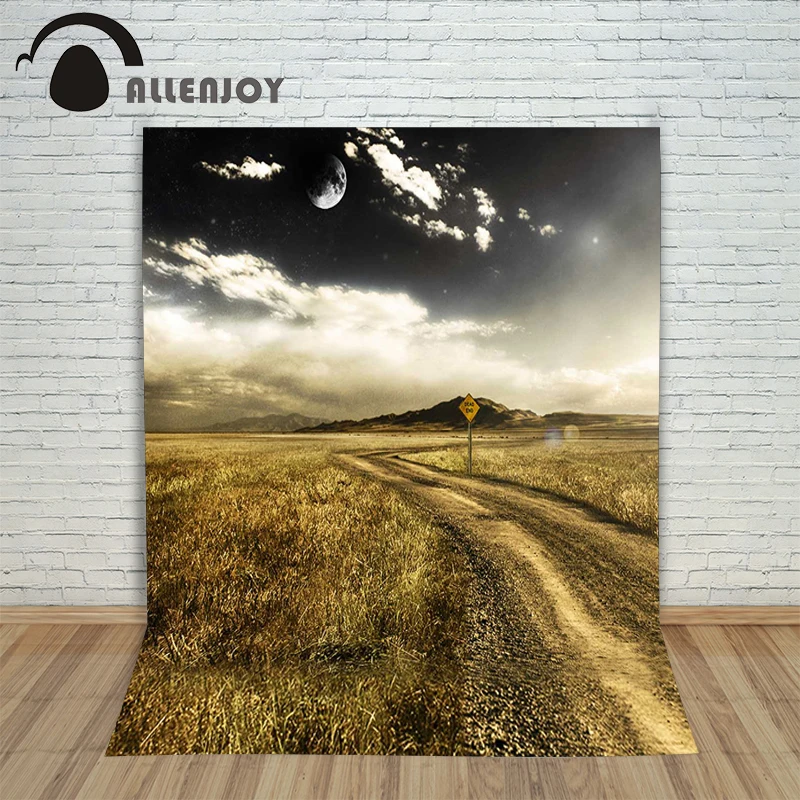 Allenjoy photographic background Grass sky Mountain sign backdrops christmas wedding scenic summer 10ft 20ft