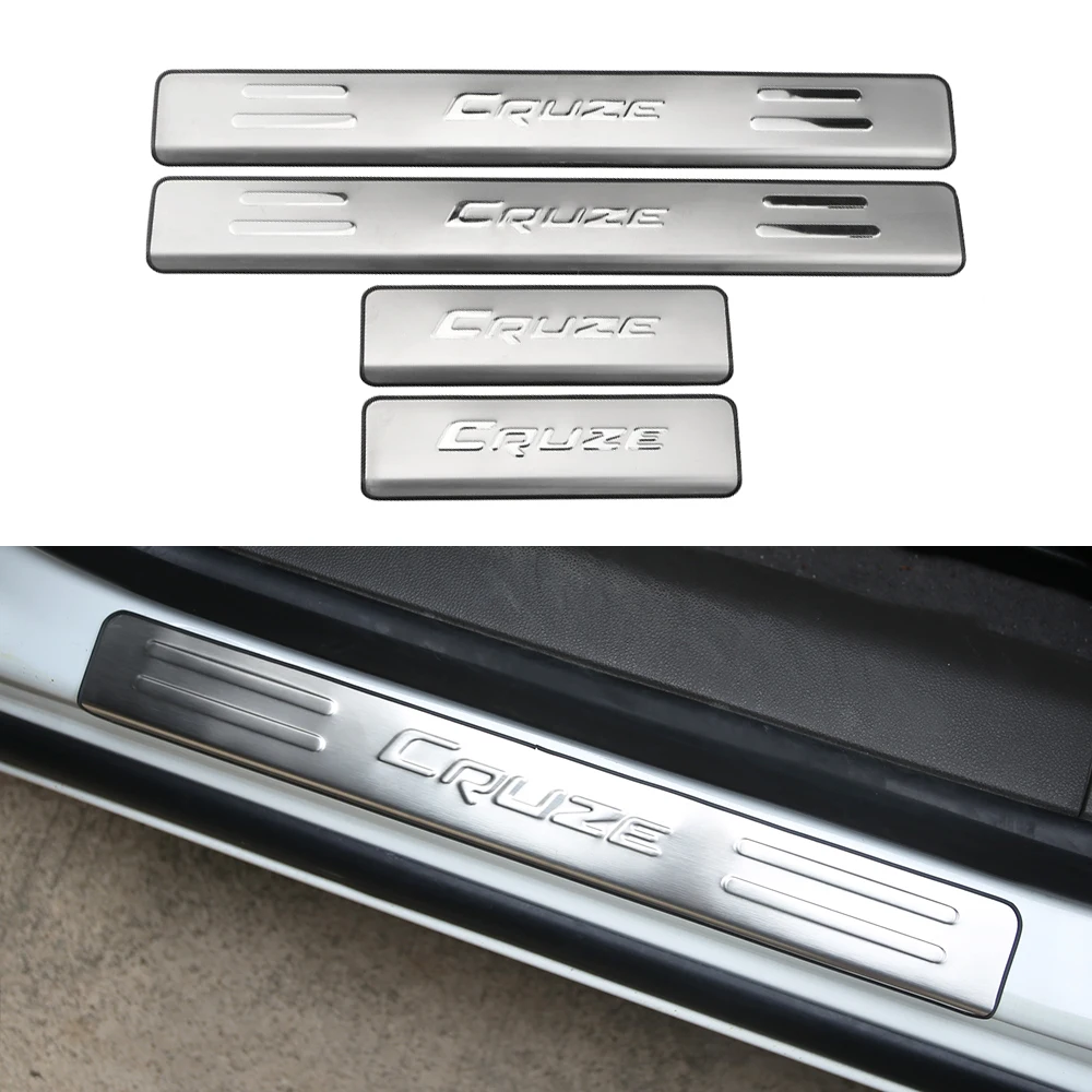 Нержавеющая Сталь автомобильный порог двери Накладка Наклейка для Chevrolet Cruze седан хэтчбек 2009- аксессуары