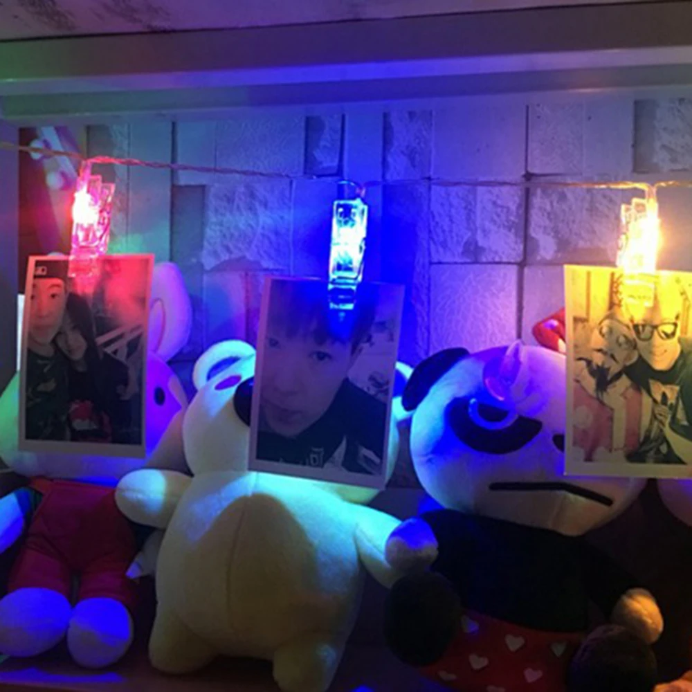 USB/батарея powered led фото клип Фея свет шнура Рождество венок для свадьбы праздника
