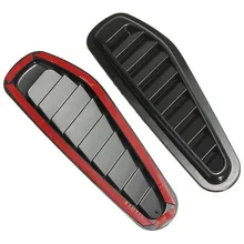 2pcs/set Black Auto Car Hood Fender Decorative Air Flow Intake Scoop Turbo Bonnet Vent Cover Car-styling Decoration Accessories 2pcs/set Black Auto Car Hood Fender Decorative Air Flow Intake Scoop Turbo Bonnet Vent Cover Car-styling Decoration Accessories