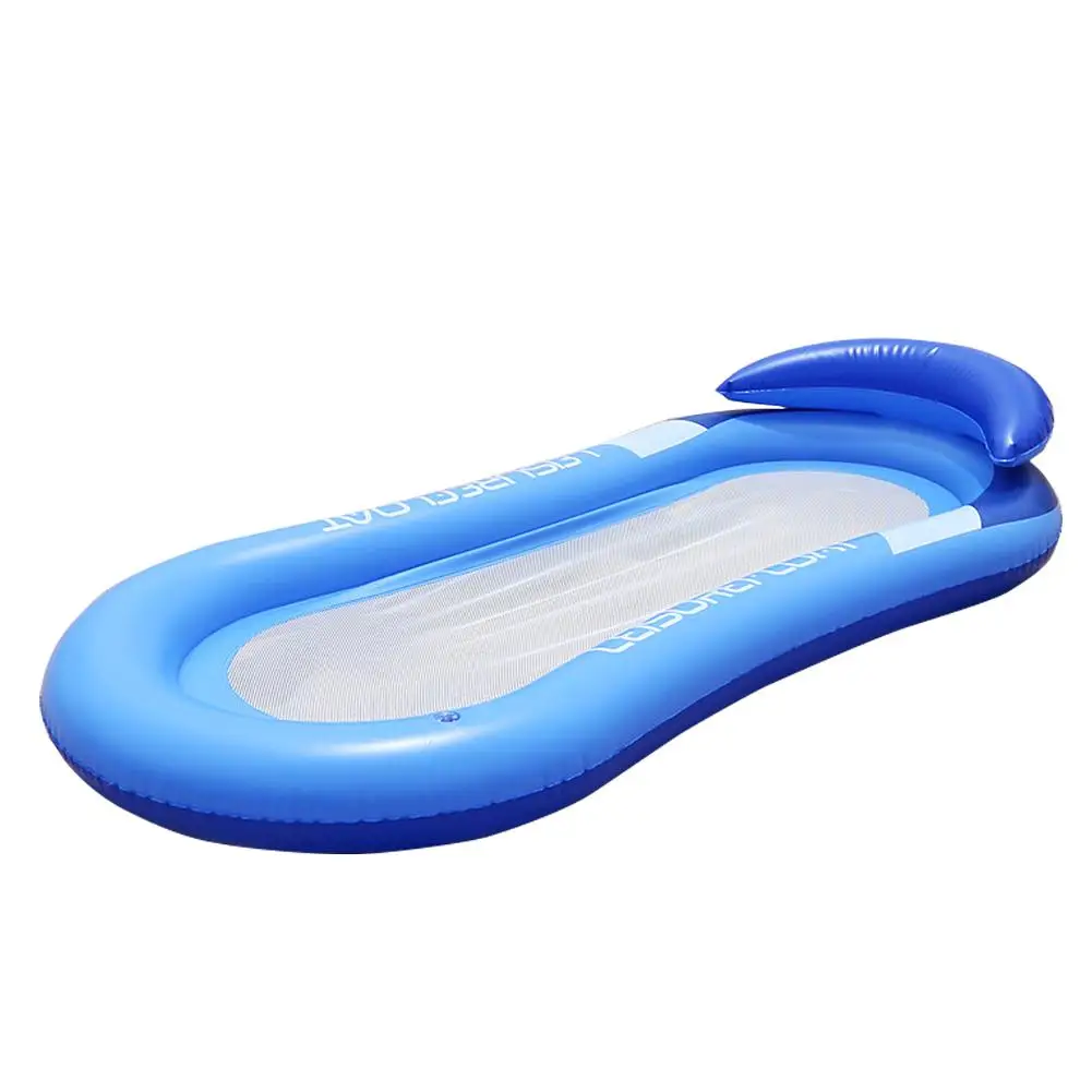 New Water Mesh Hammock Pool Lounger Float Hammock Inflatable Rafts Swimming Pool Air Lightweight Floating Chair Foldable - Цвет: Blue