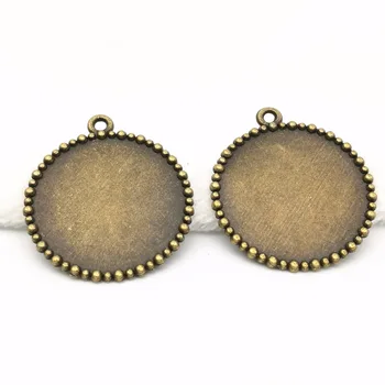 

50pcs/lot Inner size:16/18/20/25mm Metal Antique Bronze Cameo cabochon Vintage Pendant Jewelry Base Setting Accessory