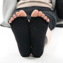 Женские носки Для Йоги Женский тренажерный зал носки для йоги танцевальные Нескользящие хлопковые носки с лентами леггинсы Компрессионные носки тапочки