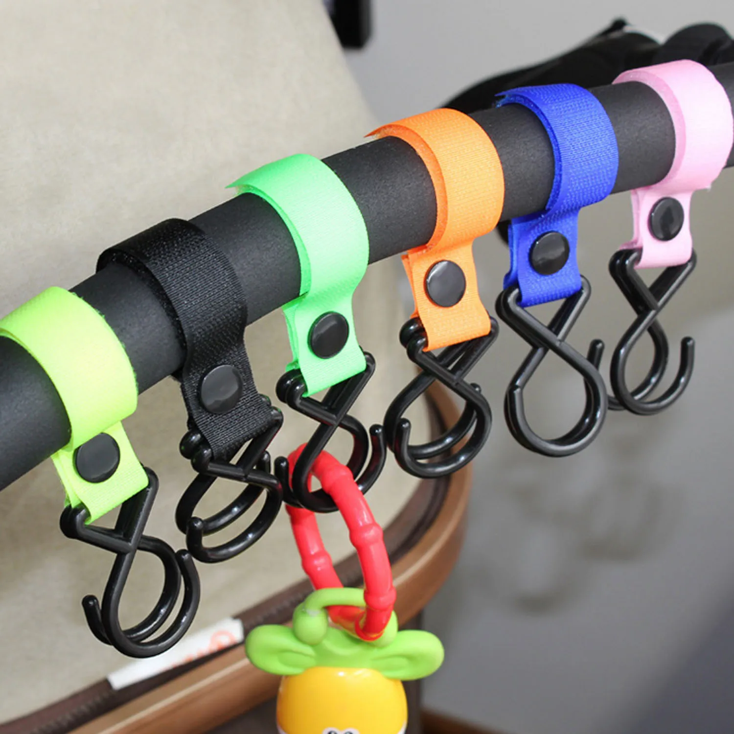 10 шт разноцветная многофункциональная детская коляска держатель люльки петли подвесные для подгузников сумки игрушки продукты Детские