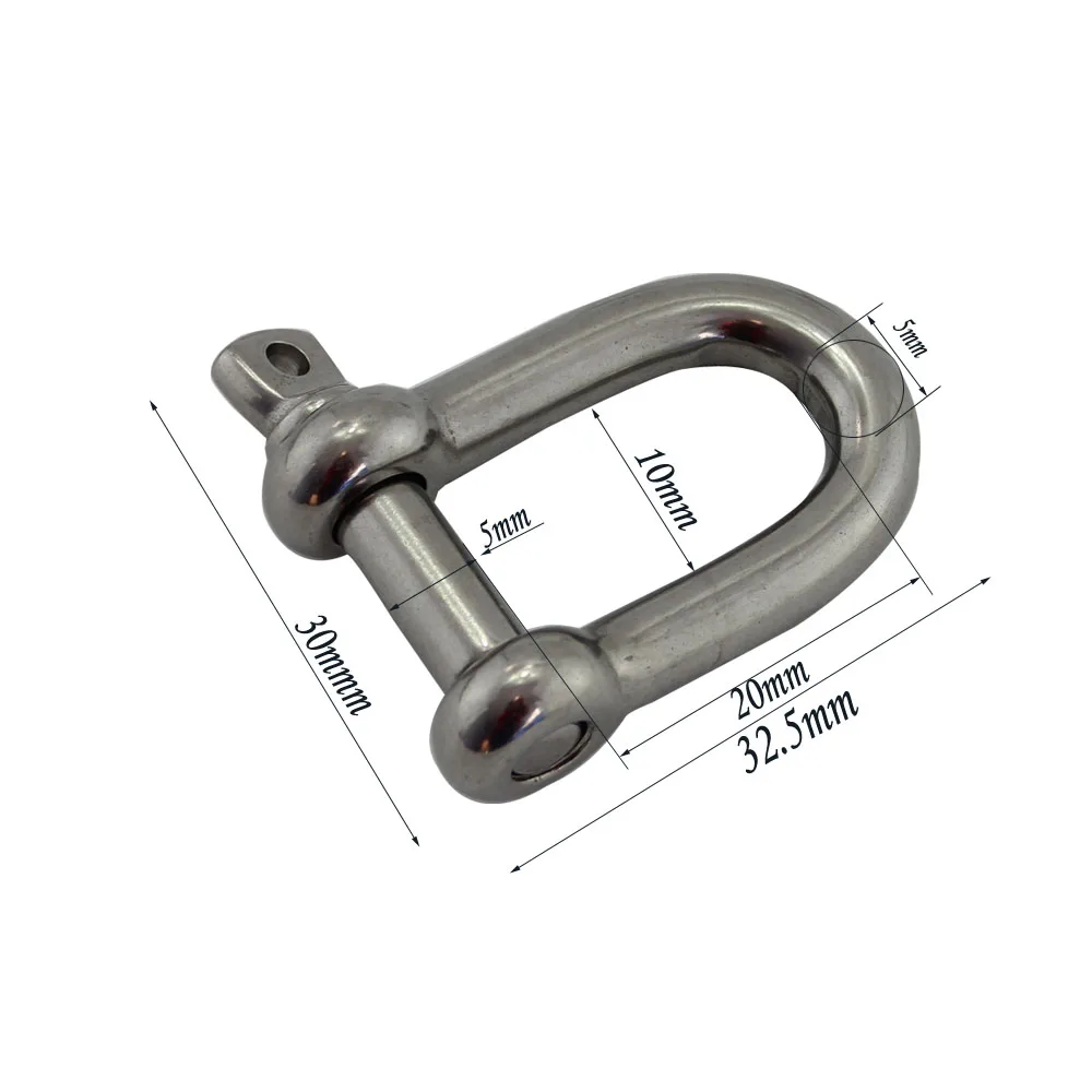 Stainless Marine Eu D shackles for Wire Rope Chain or Adjustable