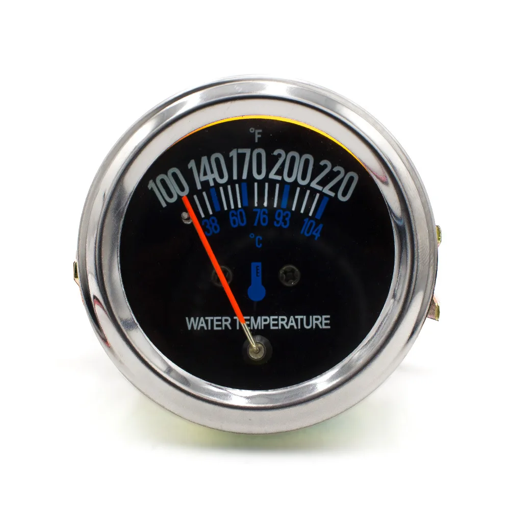 Auto Accessories Car 52mm Mechanical Water Temperature Temp Meter Gauge 38-104℃(100-220℉) 12V Yellow Light