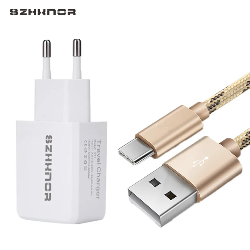 Тип c USB 2.4a Зарядное устройство + C для moto z lg g5 g6 v20 Lumia 950 Oneplus 3 5 лет samsung Galaxy s8 note8 a3 a5 a7