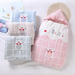 Зимний спальный мешок для младенцев, 90*40 см, 100% хлопок, зимняя Прогулочная ДЕТСКАЯ КОЛЯСКА с конвертом, конверт новорожденного, спальный