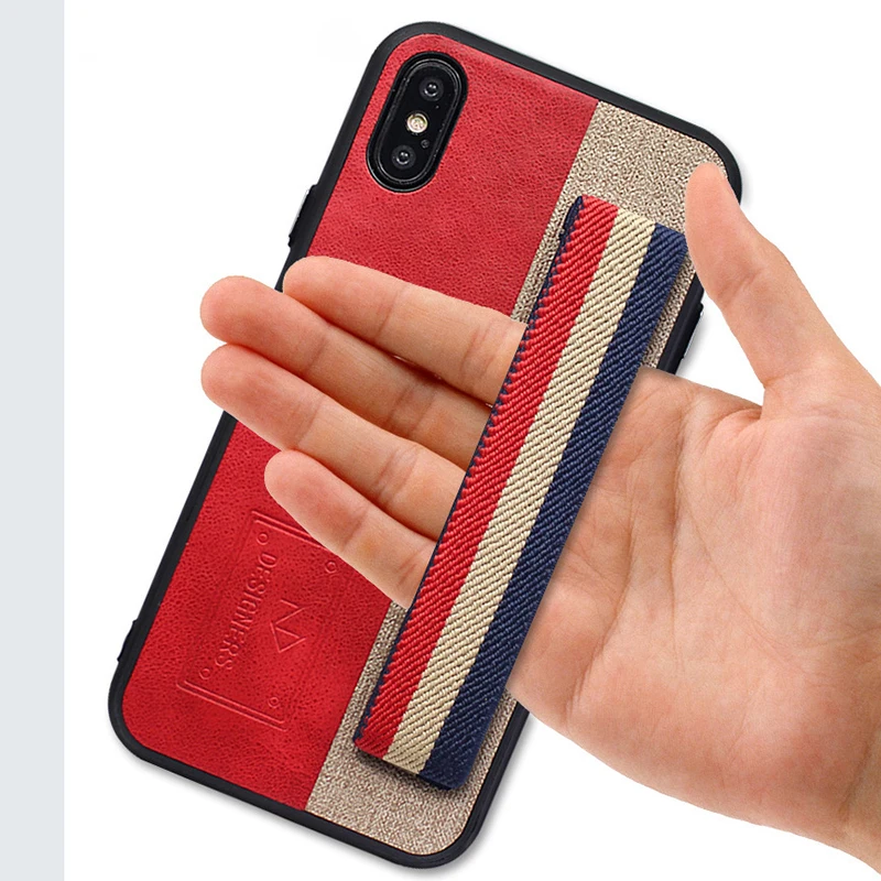 

Cases For iPhone Xr XS Max Cover Luxury PU Leather Wristband Holster Slim Shockproof Cover For iPhone Xr X 7 8 Plus 6s Plus Case