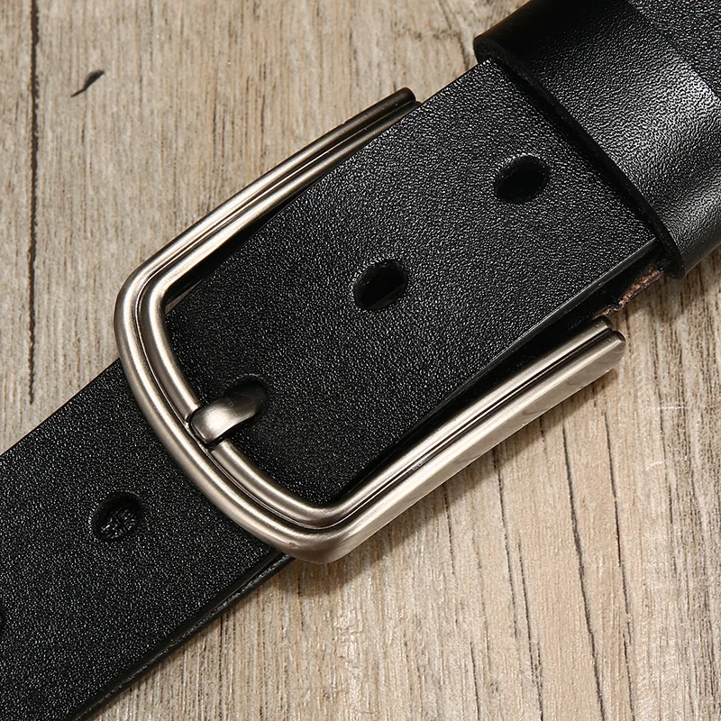 

[LFMB]leather belt men belt male genuine leather strap new fashion classice vintage pin buckle leather cow genuine leather