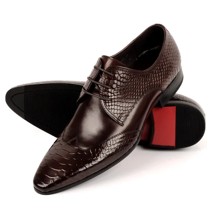 Zapatos De 2 Vestir Moda Up Boda Toe Repujado Alta Lace Cuero 1 Hombres Nuevo Mens Calidad Trabajo Hombre Genuino Punta 5q4HE