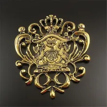 8Pieces)Antiqued Gold Crown Shaped Zinc Alloy Charming Pendants 50*42mm Vintage Necklace Bracelet Charms Handmade 32473