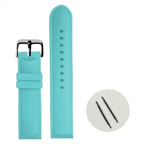 20mm Day Sky Blue Silicone Jelly Rubber Men Ladies Watch Band Straps WB1087J20JB