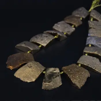 

15.5"/strand Natural Agates Gold Titanium Top Drilled Freeform Slab Nugget Pendant Beads,Raw Gems Stone Slice Graduated Beads