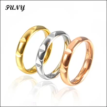 3 colors Engagement Rings for women Wedding Bands Stainless Steel High quality female lady jewelry fashion rings Gift