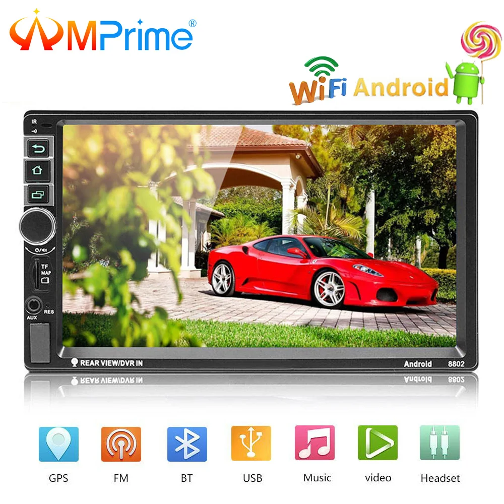 

AMPrime 2din Autoradio 8802 2 din Car Radio GPS Android Navigation Car Stereo Audio MP5 Player Bluetooth Auto Radio Mirror Link