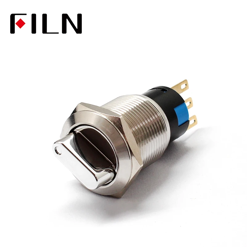Description Picture 6 of item19mm 2 3 Position Switch Push Button Switch DPDT Illuminated Metal selector Rotary Switch with LED Waterproof Stainless Steel