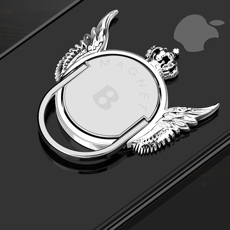 Luxury 360 Degree Metal Finger Ring Holder magnetic Car Mount Holder For iPhone X 8 7 Mobile Phone Tablets Samsung S9 S8  (7)