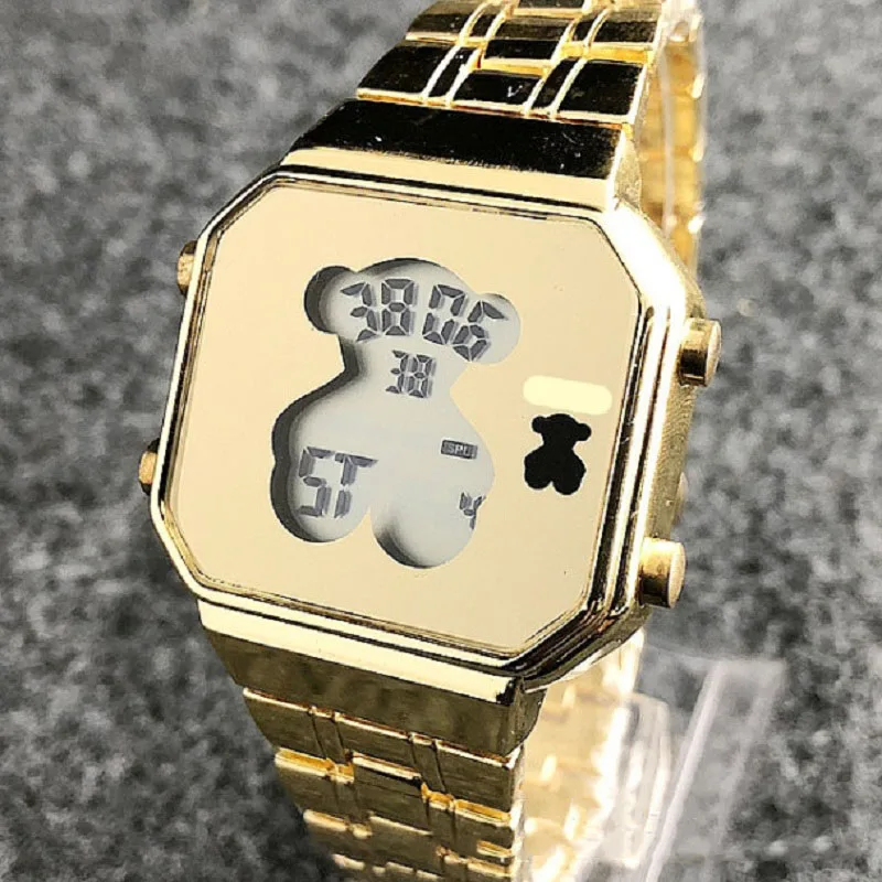 2019 новый милый медведь для женщин часы кварцевые дамы Reloj кристалл Роскошные женские наручные часы девушка