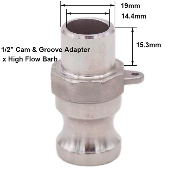 Brewer's 1/" Camlock Быстрый разъединитель Cam& Groove фитинг Homebrew пивной насос трубы - Цвет: C