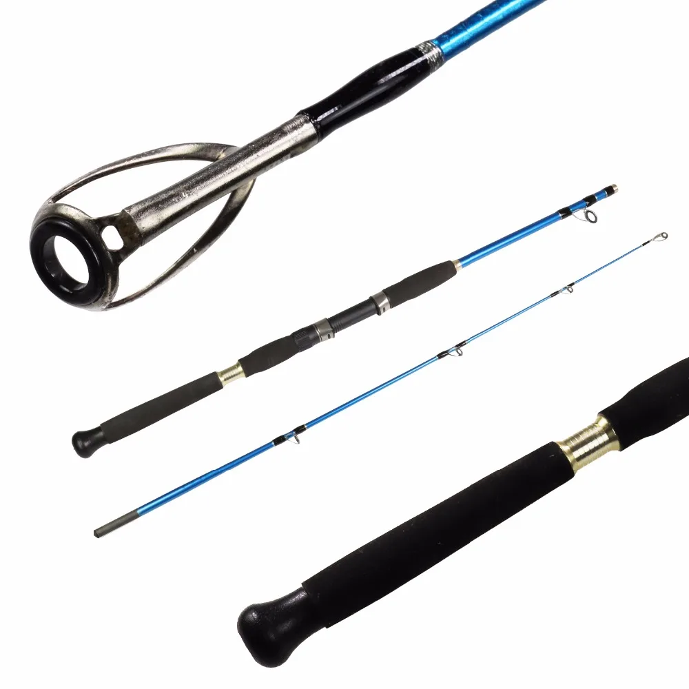 

QualyQualy 1.5m 1.65m Spinning Fishing Rod High Carbon Fiber Fishing Pole Lure Weight 100g-250g 2 section Boat Fishing Rod