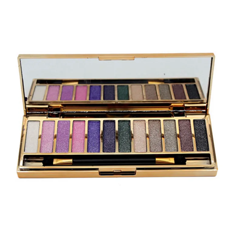 Бренд ню Shimmer Matte Eye Shadow Palette Косметика Минеральный порошок Водонепроницаемый пигмент 12 Цвет макияж палитру теней