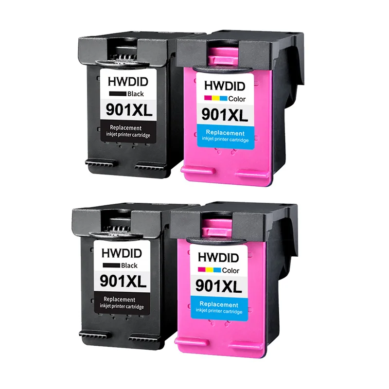 HWDID 901 Заправляемый картридж Замена для hp 901 XL 901XL для hp Officejet 4500 J4500 J4540 J4550 J4580 J4640 J4680c - Цвет: 901XL 2x BK 2x Color