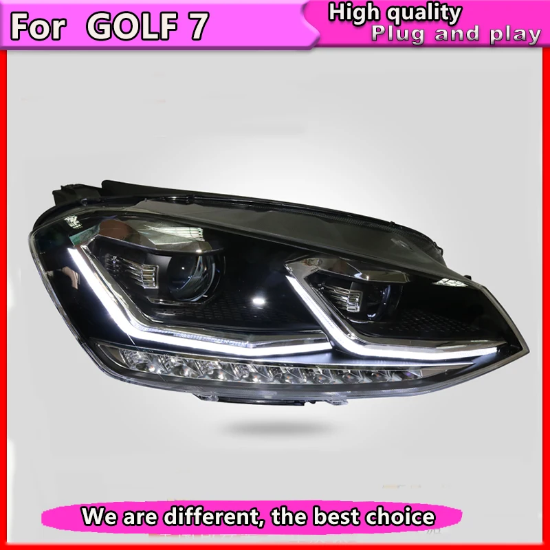 Автомобильный Стайлинг для VW Golf 7 фар Golf7 светодиодный ная фара с динамическим 2013