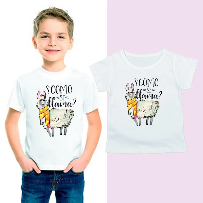 

Summer Style clothes Alpacas Printed T shirt Baby Casual Short Sleeve Tops Children Girls Boys tshirts Kids Funny Cool tees