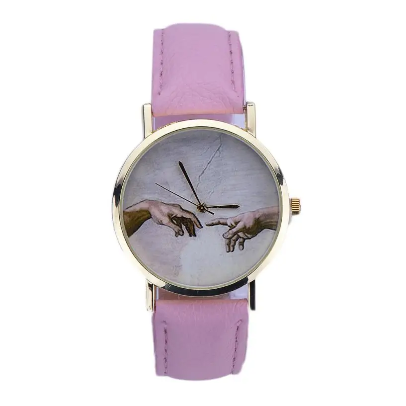 Relogio feminino женские часы Девушка кварцевые часы простые повседневные кожаные женские часы Montre Femme# D