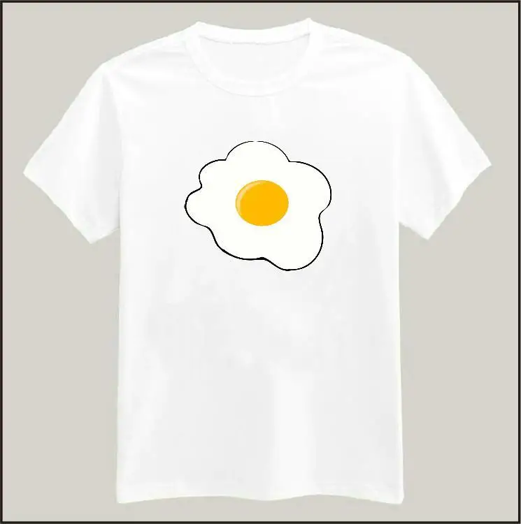 Fired egg Print Women Tshirt Latest Shirt Hipster Casual Cotton For Big