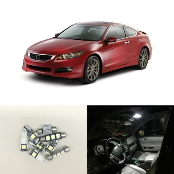 

Fit For Honda Accord Coupe & Sedan 2003-2012 Ultra WHITE Interior Lighting Led Package Kits 8 Pieces Map Dome License Plate Lamp