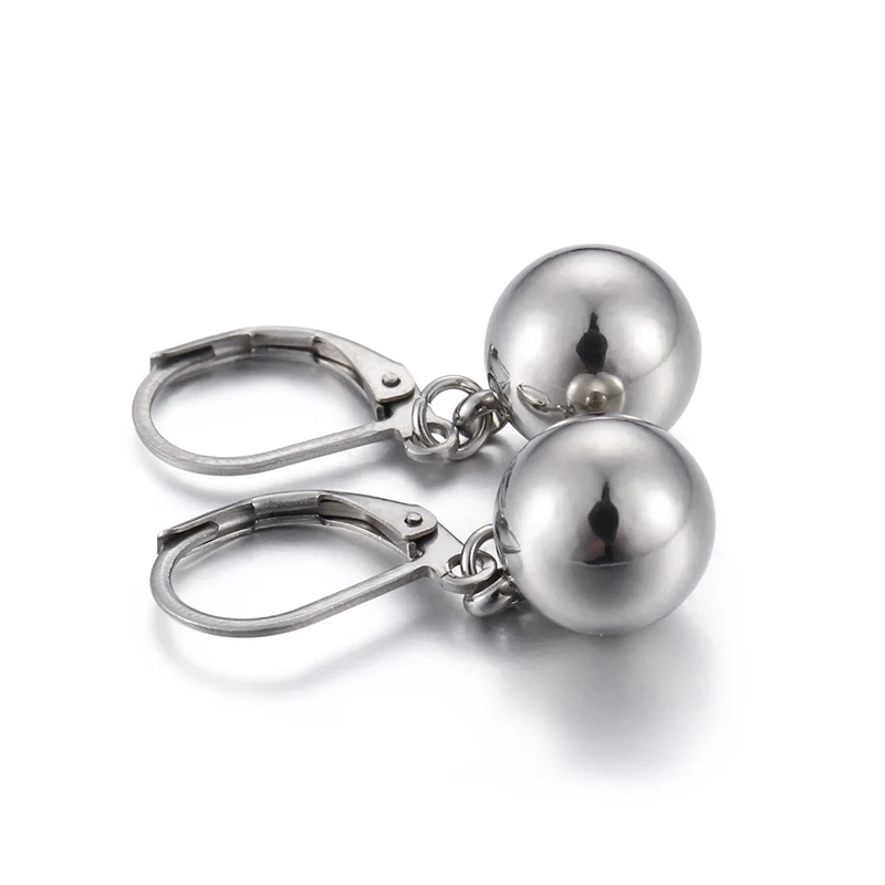 

New Arrival Drop Earring for Women Quality Mirror Polished Shining Ball Stainless Steel Female Fashion Earrings Allergy Free