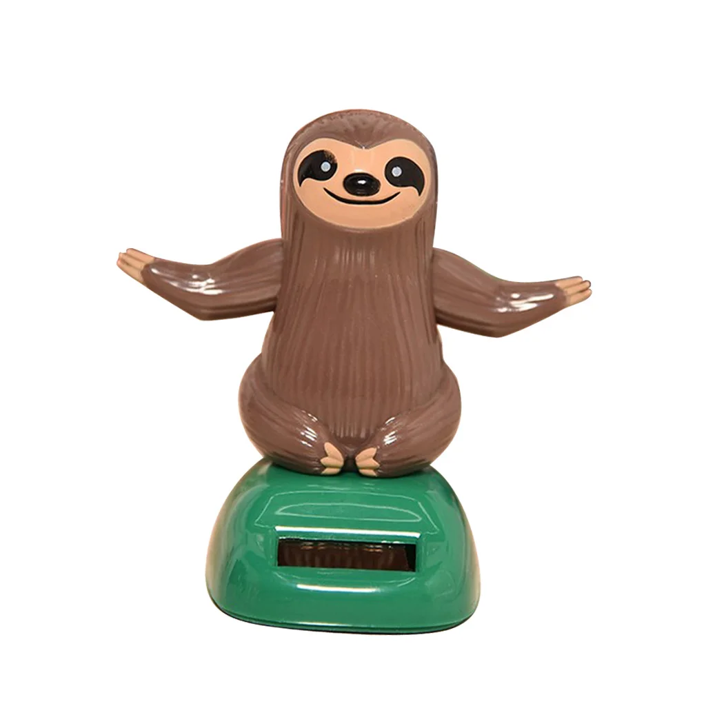 Mini Animal Figurines Solar Powered Toys Dancing Model Home Car Dashboard Window Ornament Garden Miniatures DIY Crafts Supplies
