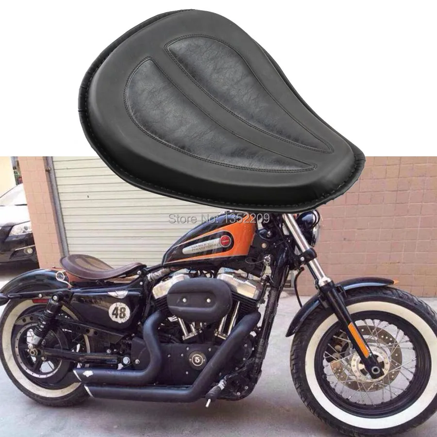 Motorcycle Brackets Spring And Leather Solo Seat fit For