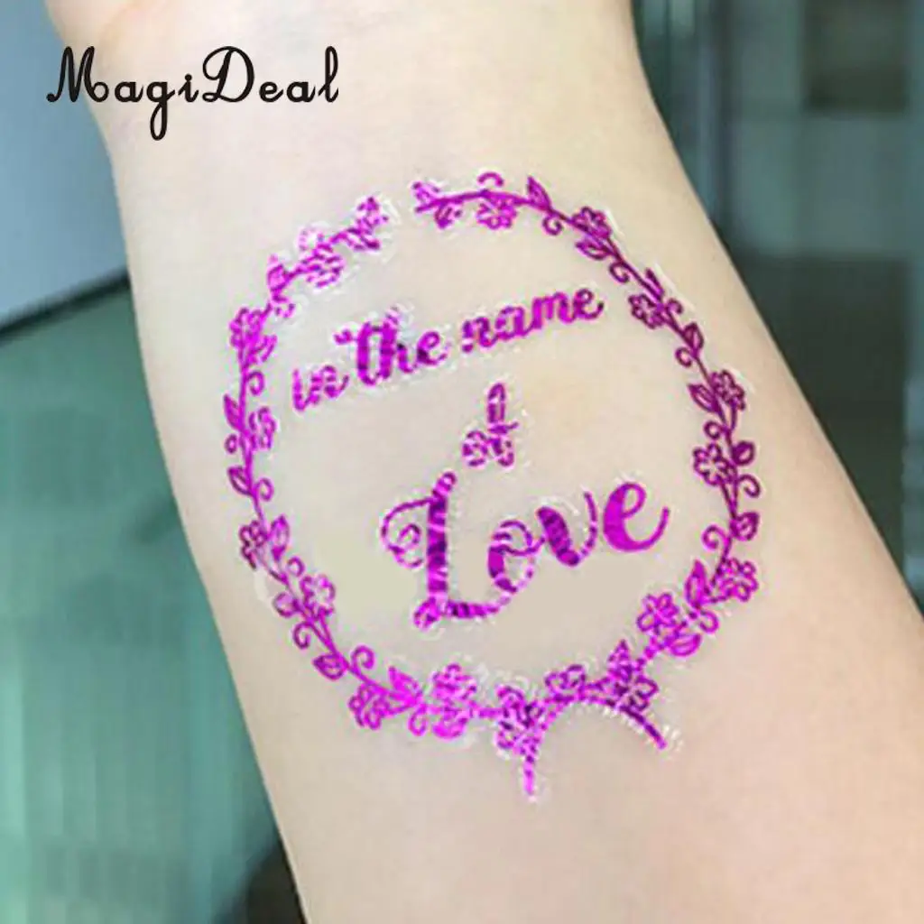MagiDeal 10Pcs/Lot Purple Team Bride Tribe Temporary Tattoos Wedding Sticker Hens Night Party Decoration Hands Sticker