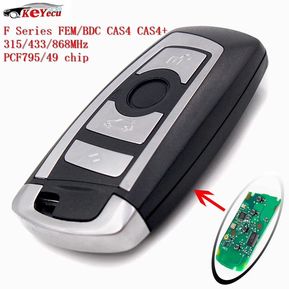 

KEYECU 2017 Remote Key Fob Optional 315MHz/433Mhz/868MHz With PCF7953/49 Chip for BMW F Series FEM/BDC CAS4 CAS4+ 5/7 Series