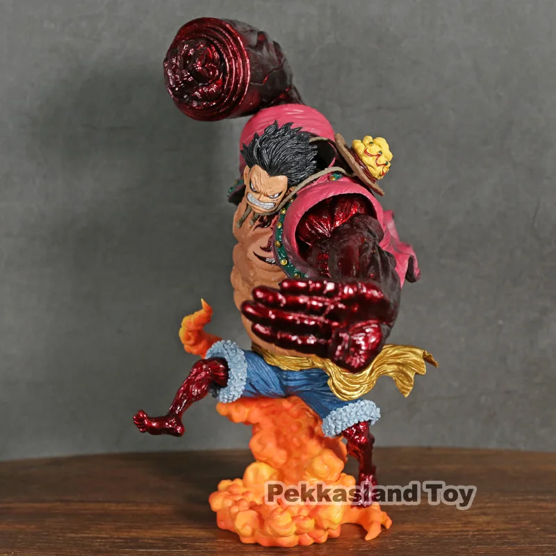 

Anime One Piece Monkey D Luffy Gear 4 Kong Gun Grimson Color Ver. Battle Statue PVC Figure Collectible Model Toy