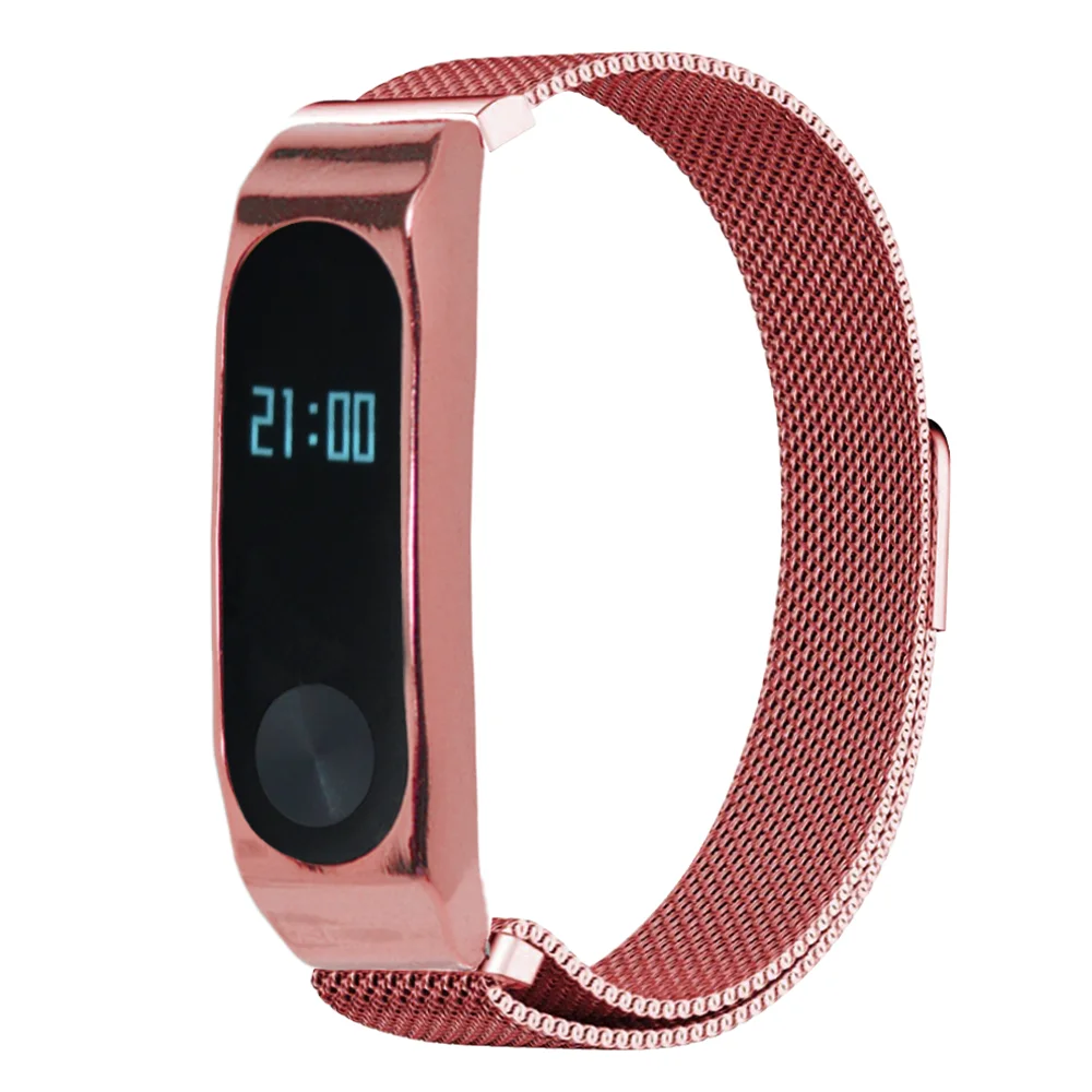 

Milanese Stainless Steel Watch Band Strap + Metal Case For Xiaomi Mi Band 2 jul23