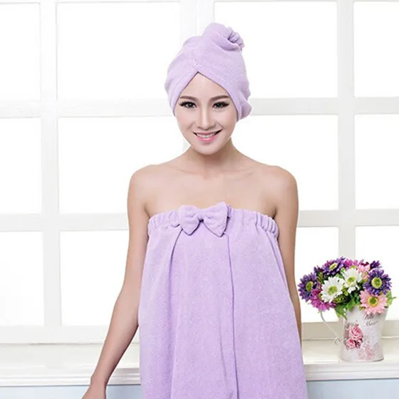Purple Банное полотенце для взрослых и детей, повязка на голову - Цвет: Purple