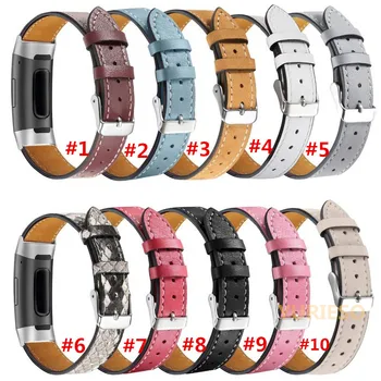 

For Fitbit Charge 3 Leather Wrist Band Strap for Fitbit Charge 4 Fitness Activity Tracker Smart Watch Replacement Strap Colorful