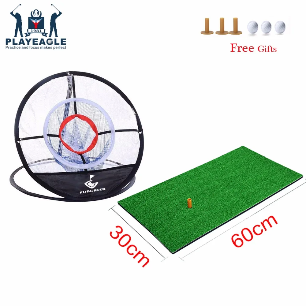 Backyard Golf Mat 40x70cm Indoor Training Hitting Pad Practice Rubber Tee Holder Eco-friendly Green 