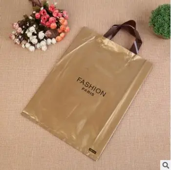 

12Pcs/Lot PASAYIONE Luxury Golden Plastic Handbags Pocket Gift Bag Snack Packaging Paper Bags Clothes Pajamas Packaging Supplies
