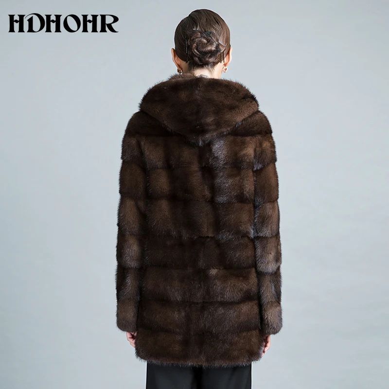 HDHOHR 2019 جديد الطبيعية فرو منك معاطف النساء سميكة الدافئة الشتاء قطعها-الترفيه نوعية جيدة قصيرة حقيقية فرو منك ستر