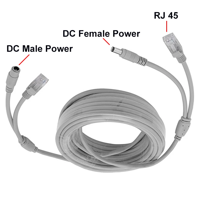 5/10/15/20/30 M опционально CAT5/CAT-5e кабель Ethernet RJ45 и DC Мощность видеонаблюдения сеть Lan кабель для Системы ip-камеры